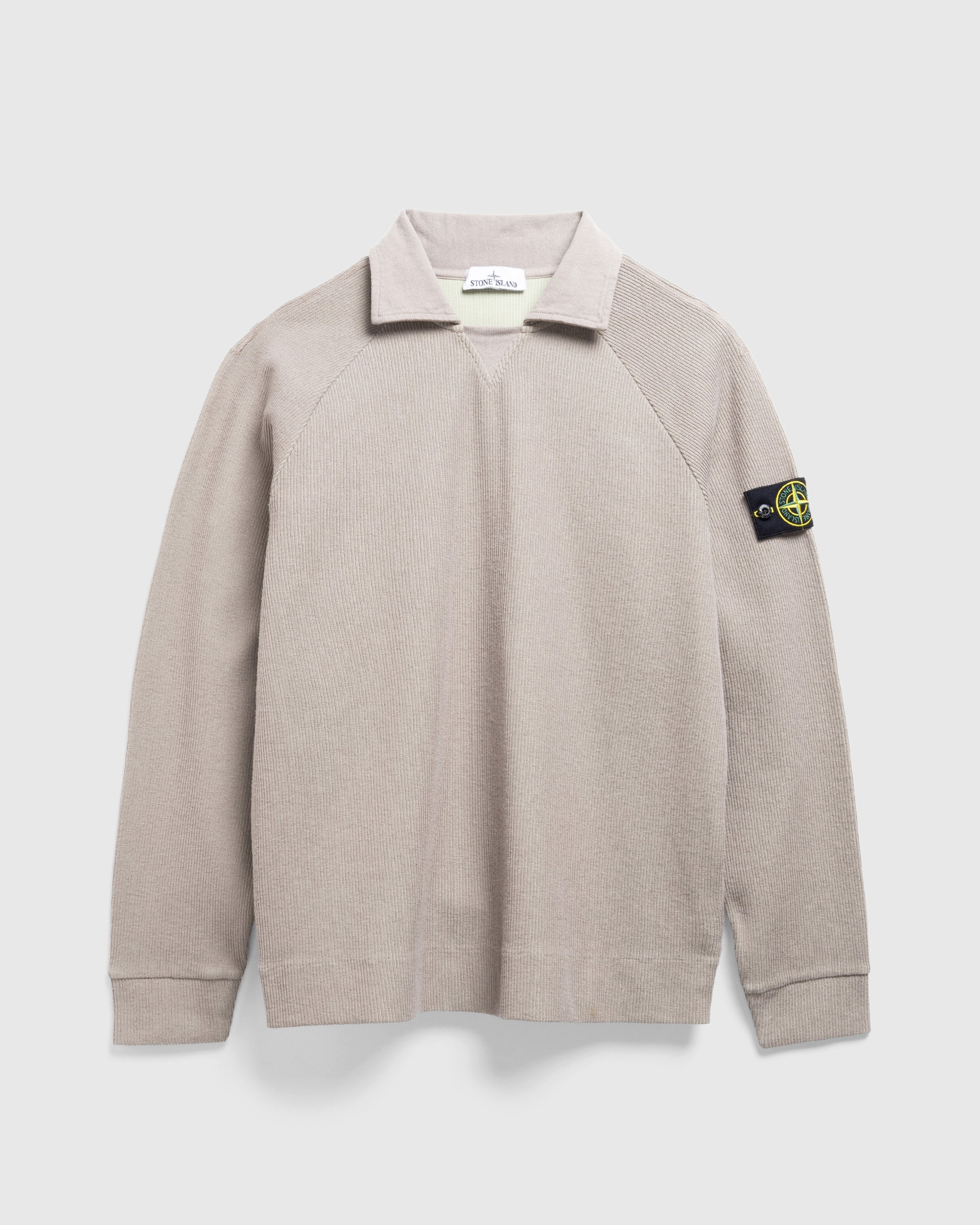 Stone Island – Spread Collar Knit Shirt Dove Gray | Highsnobiety Shop